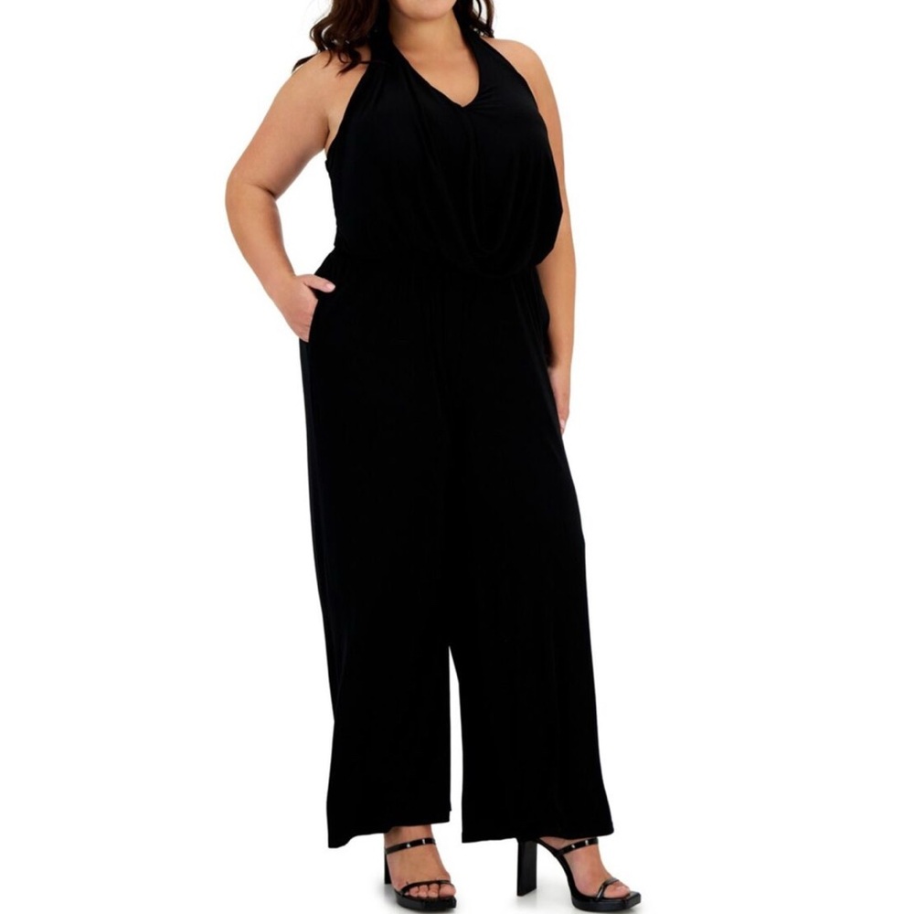 INC International Concepts Cowl Halter Jumpsuit
